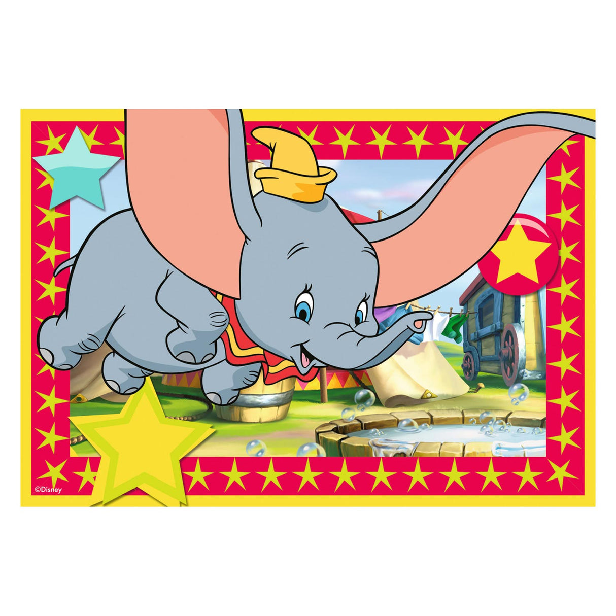 Ravensburger disney classics: dombo en jungleboek legpuzzel, 2x12st.