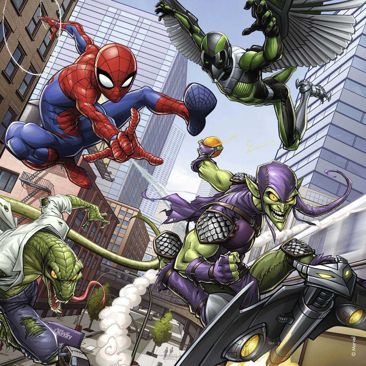 Ravensburger spiderman puzzel, 3x49st.
