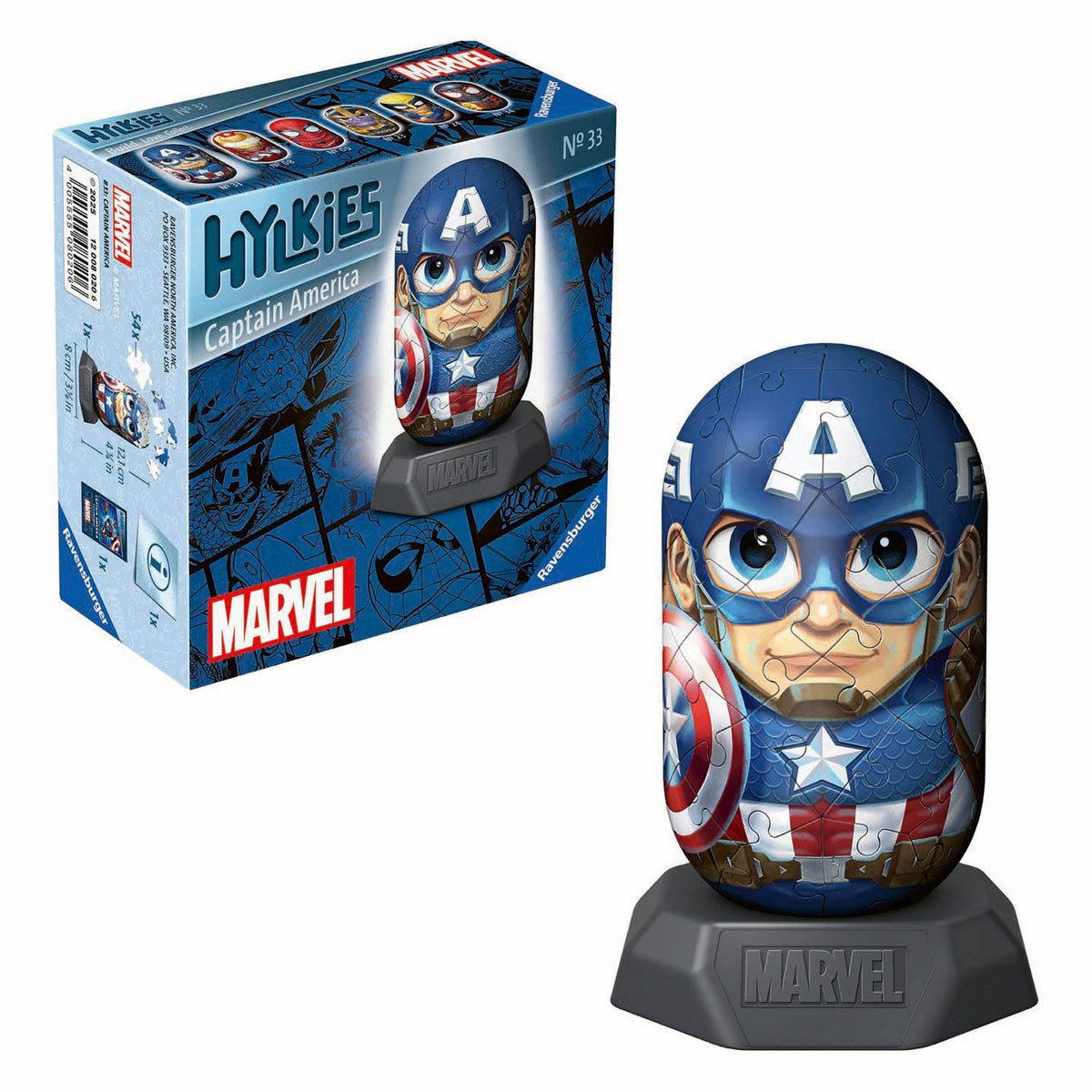 Ravensburger 3d puzzel hylkies wonder captain america - 54st.