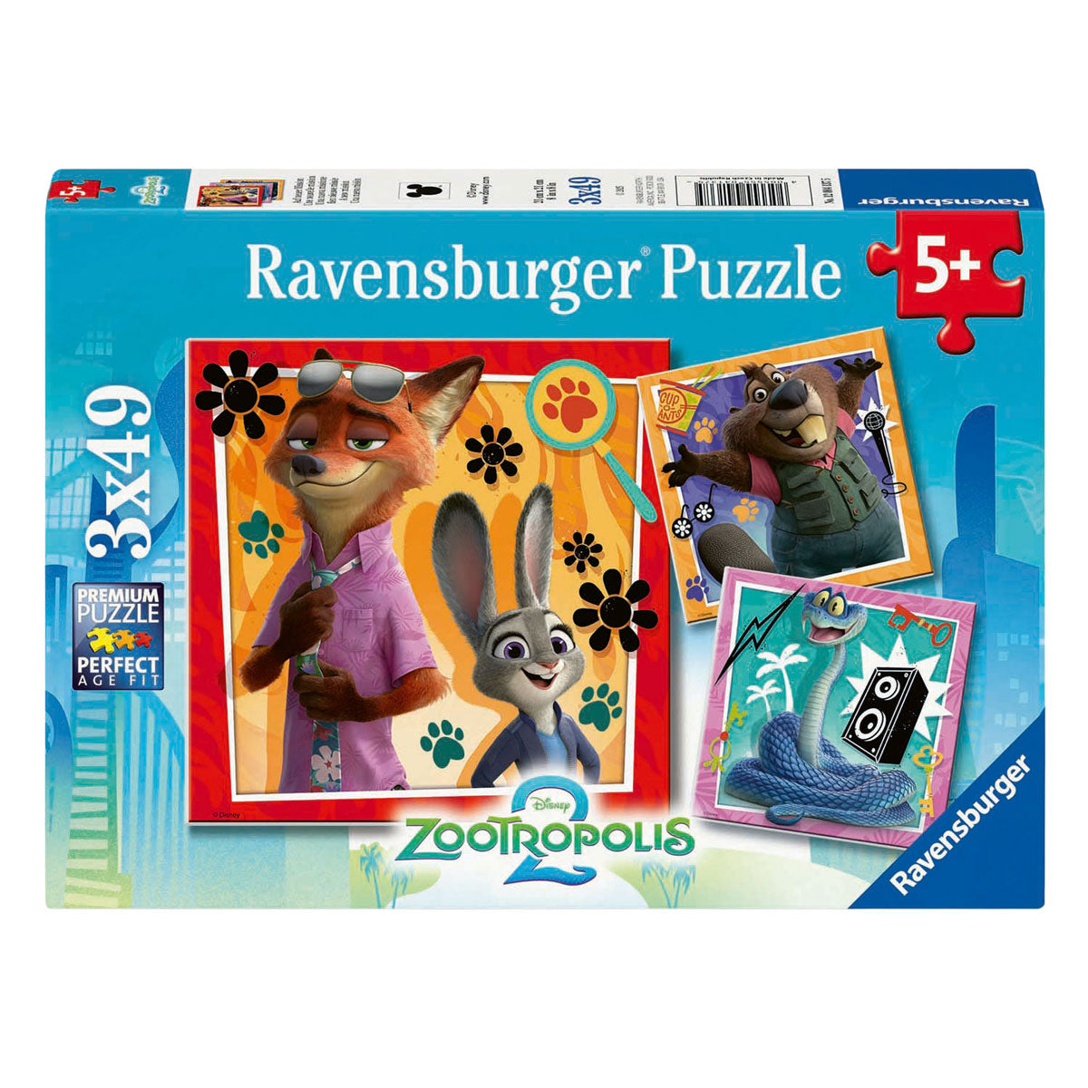 Ravensburger legpuzzel zootopia 2 - 3x49st.