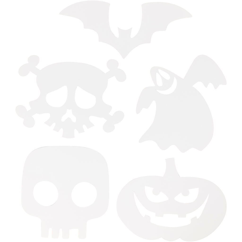 Creativ company halloween figuren, afm 25x17 cm, 230 gr, wit, 16 stuk 1 doos