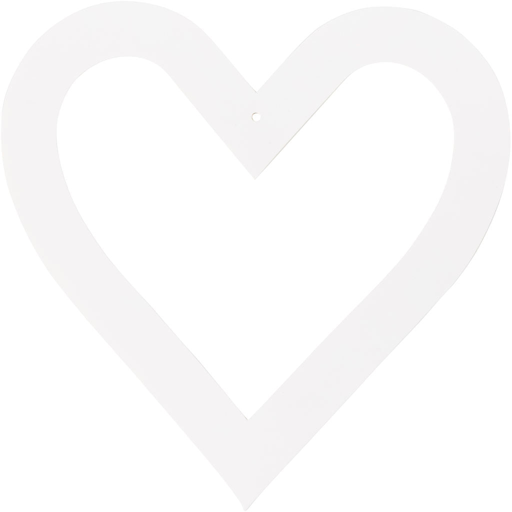Creativ company hartenlijsten, afm 18x18 cm, 230 gr, wit, 16 stuk 1 doos