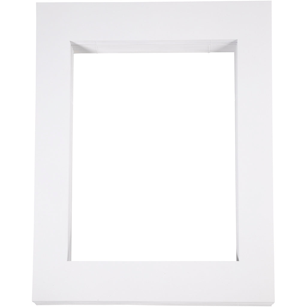 Creativ company passepartout lijsten, a3, afm 40x50 cm, 500 gr, wit, 100 stuk 1 doos
