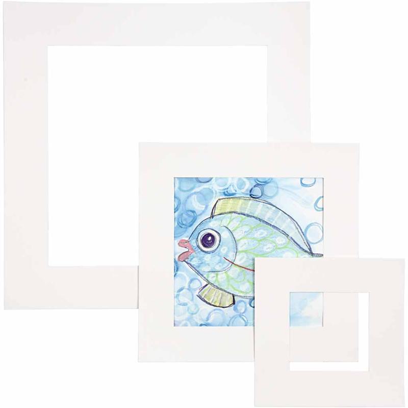 Creativ company passepartoutlijsten, dikte 0,4 mm, 270 gr, wit, 75 stuk 1 doos