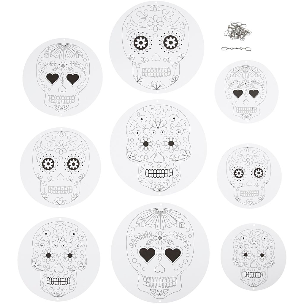 Creativ company mobielen met motief, d 12+15+18 cm, 300 gr, wit, 3 set 1 doos