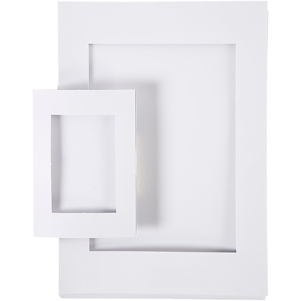 Creativ company passepartoutlijsten, afm a4+a6, 230 gr, wit, 2x60 stuk 1 doos