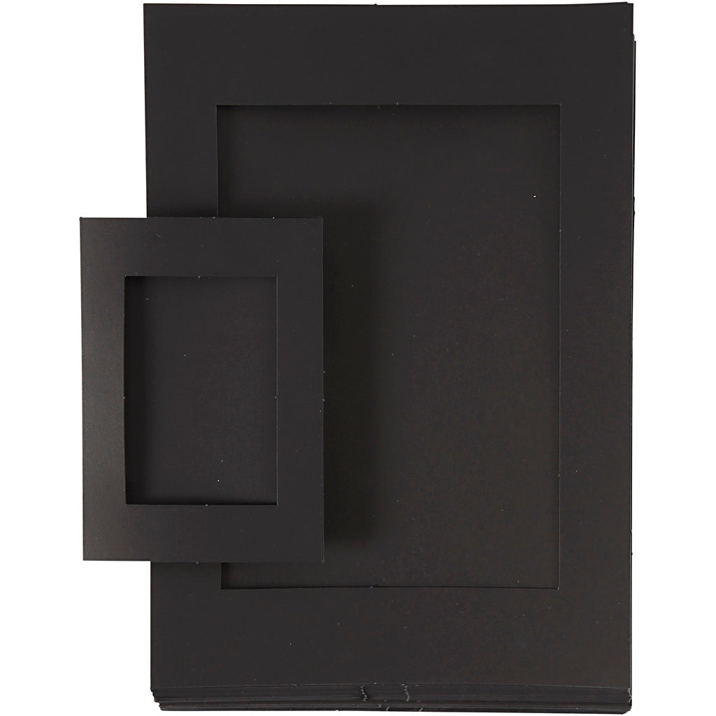 Creativ company passepartoutlijsten, afm a4+a6, 180 gr, zwart, 2x60 stuk 1 doos