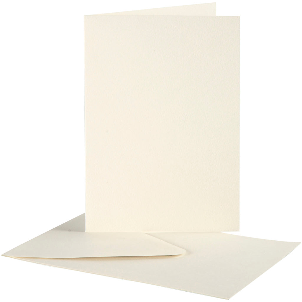 Creativ company kaarten enveloppen, afmeting kaart 10,5x15 cm, afmeting envelop 11,5x16,5 cm, off-white, 10 set 1 doos