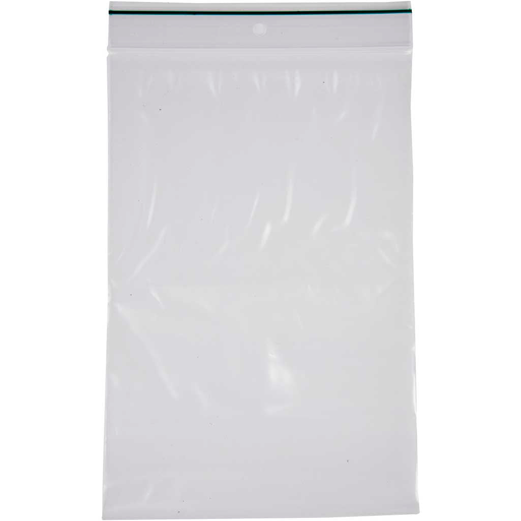 Zip lock zakjes, afm 12x18 cm, dikte 0,05 mm, 100 stuk 1 doos