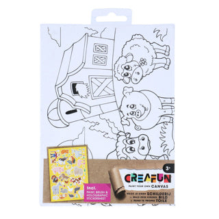Creafun schilderen op canvas met stickers 6-delig
