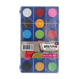 Creafun waterverf tablet met 18 kleuren en kwast