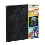 Creative craft group schilderen op nummer zwart canvas hond, 30x30cm