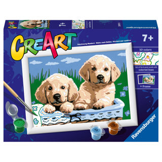 Ravensburger creart schilderen op nummer schattige puppy's