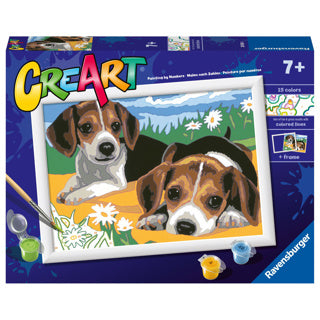 Ravensburger creart schilderen op nummer beagle puppies