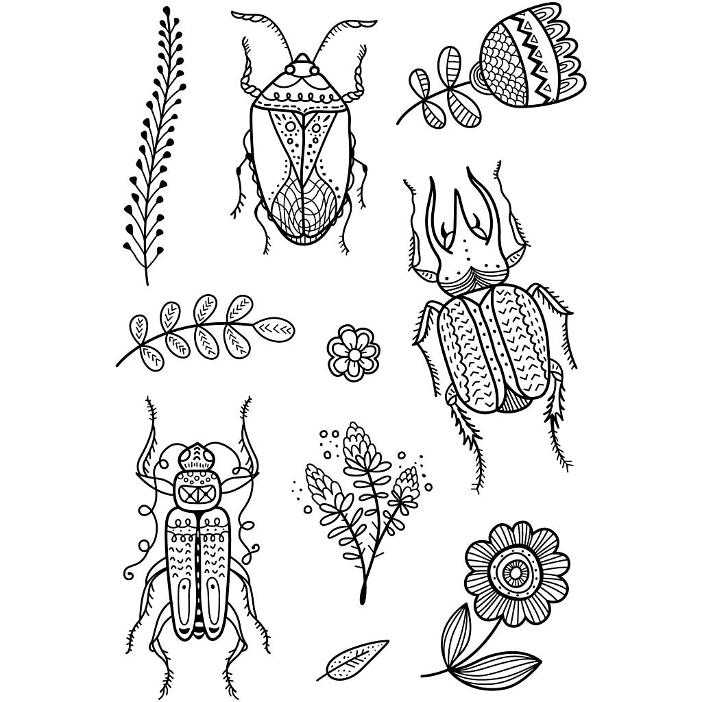 Creativ company silicone stempels, insecten, vel 11x15,5 cm, 1 vel
