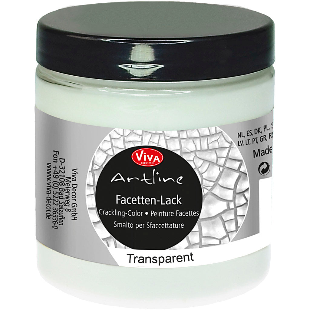 Viva decor facetten lack, transparant, 250 ml 1 doosje