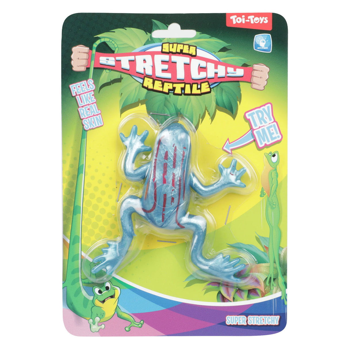 Toi-toys rekbare kikker hagedis