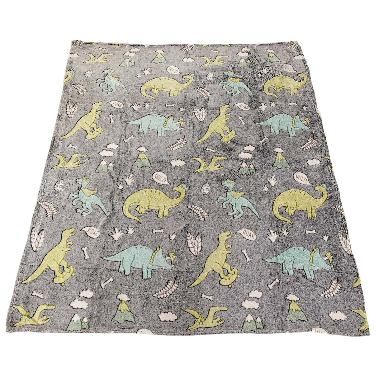 Toi-toys glow n fun glow in the dark deken dino, 130x150cm