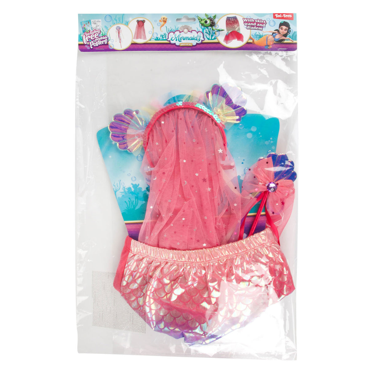 Toi-toys verkleedset zeemeermin met diadeem en toverstok