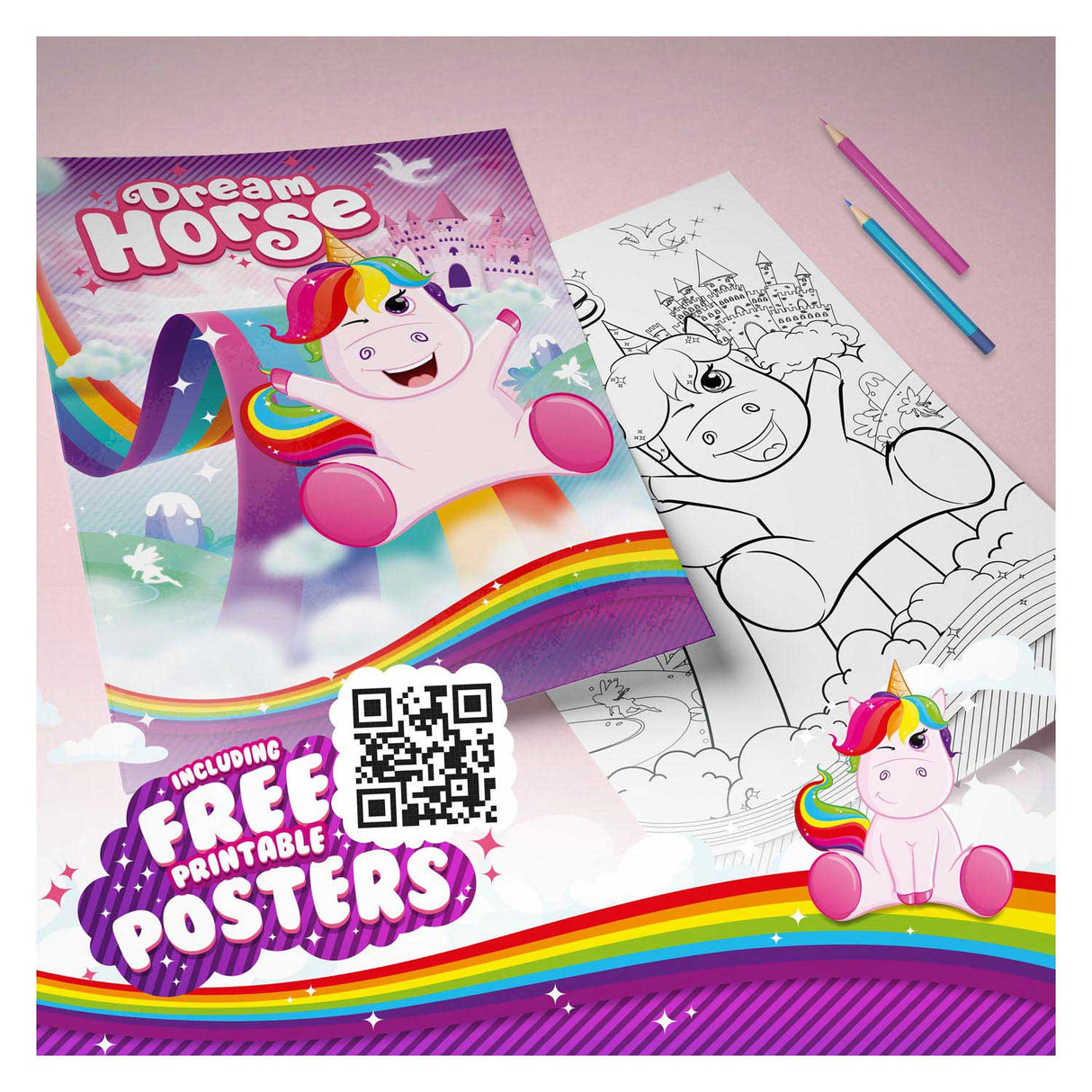 Dream horse eenhoorn afschietpistool met foamballen