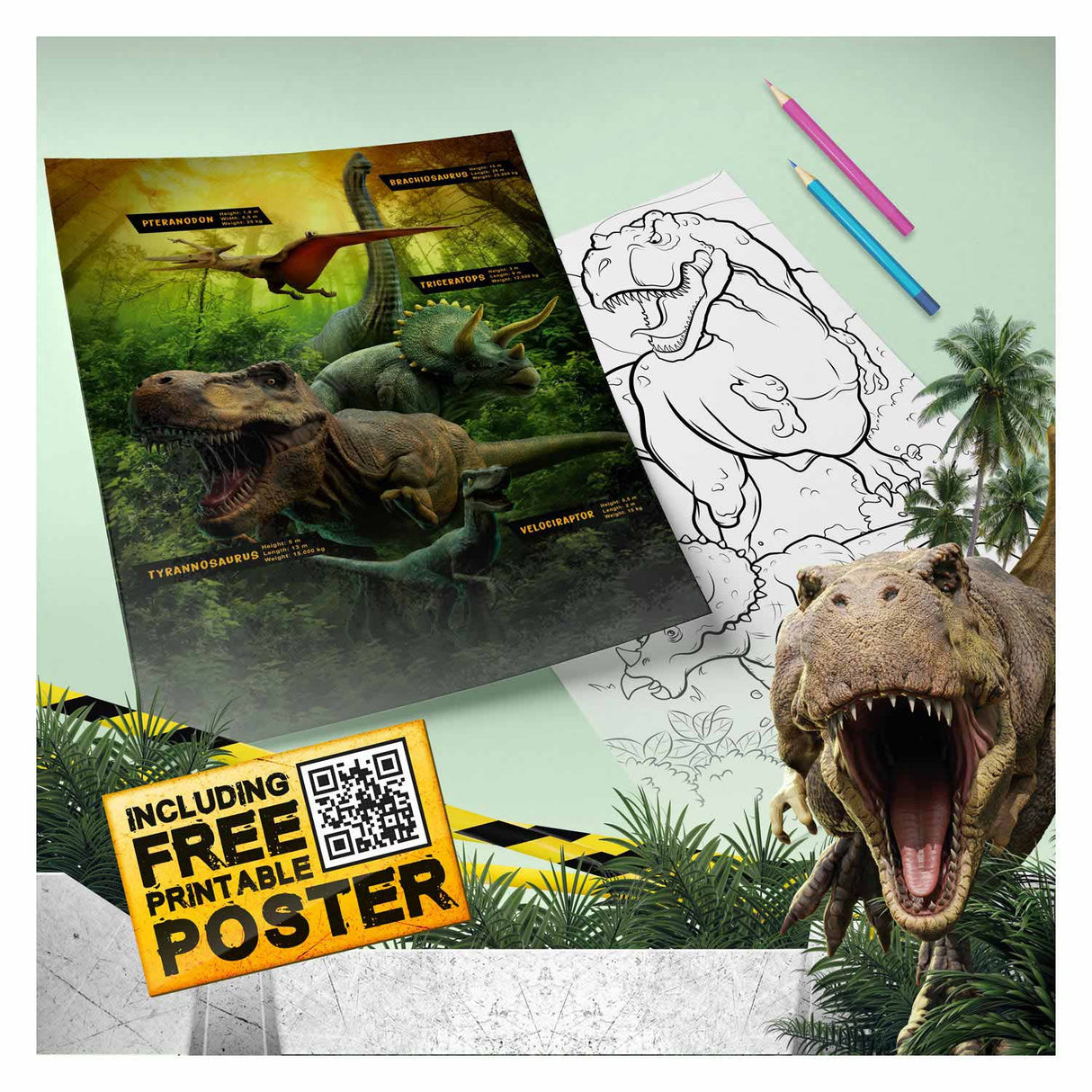 World of dinosaurs afschietpistool met foampijlen