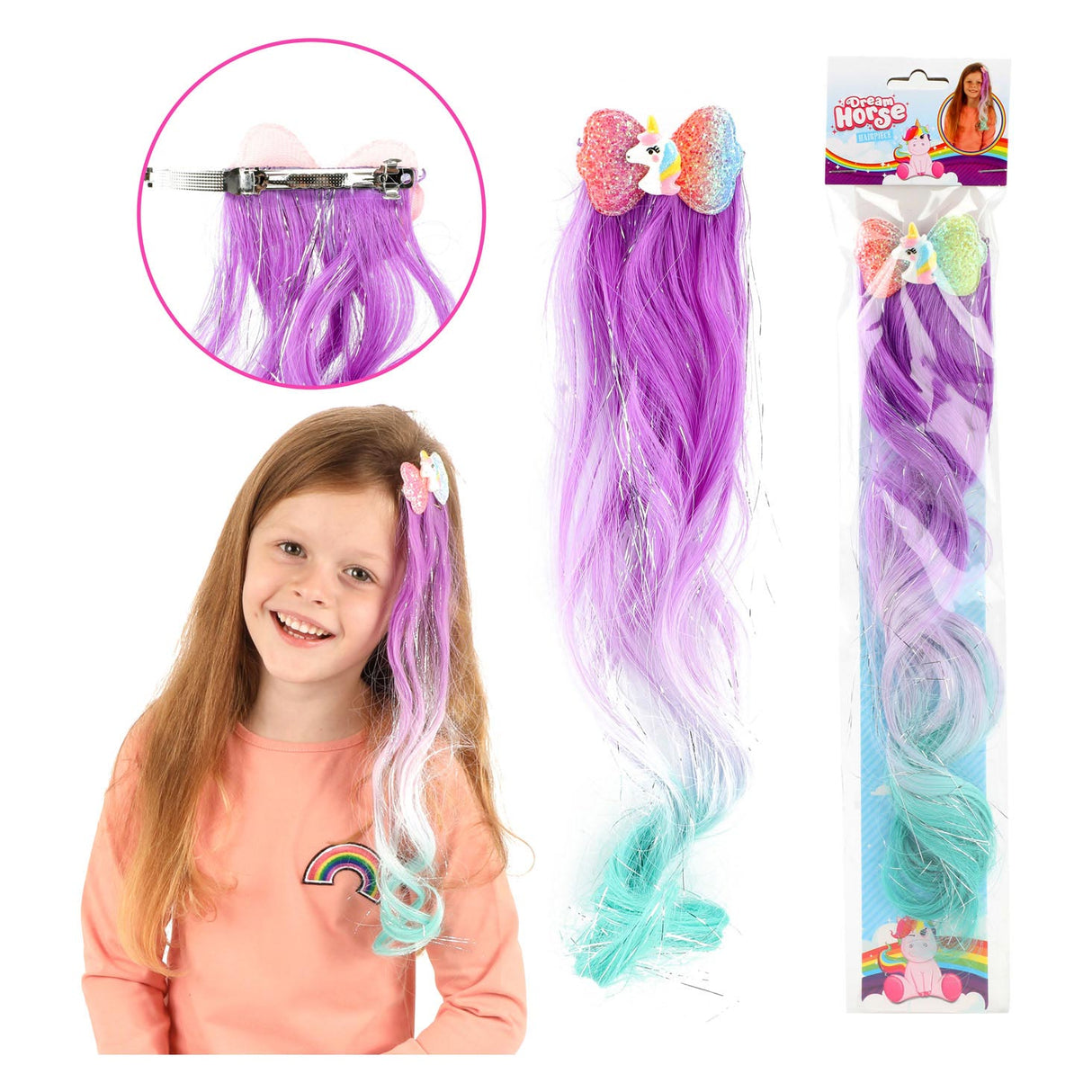 Dream Horse Haarlok met Glitters Eenhoorn