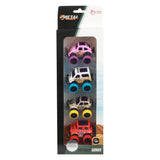 Metal Pull-back Off Road Mini Auto's, 4st.
