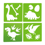 World of dinosaurs stoepkrijt dino met sjablonen, 10dlg.