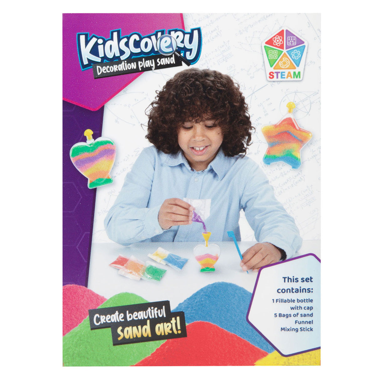 Kidscovery decoratiezand met fles set