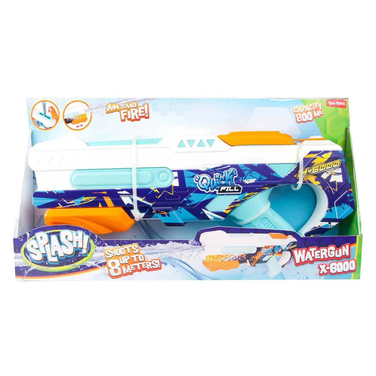 Toi-toys splash waterpistool quick fill x6000