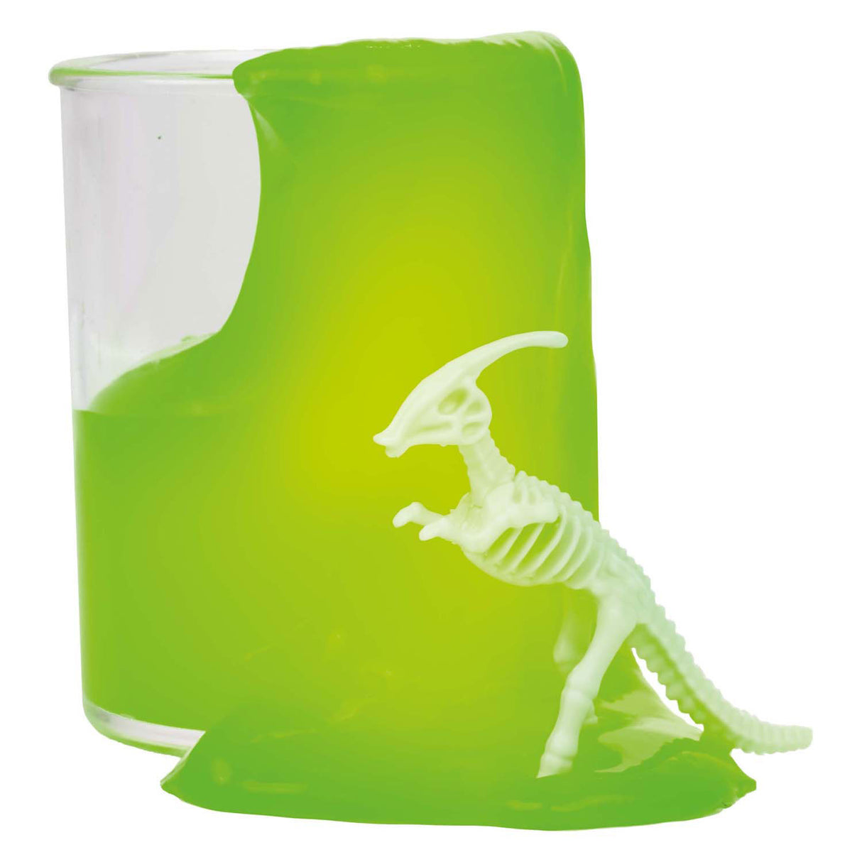 World of dinosaurs putty met skelet