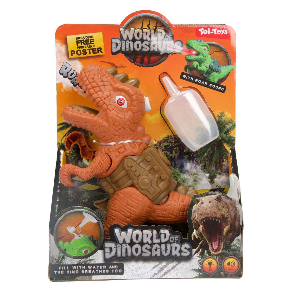 World of dinosaurs dinopistool met spray en licht en geluid