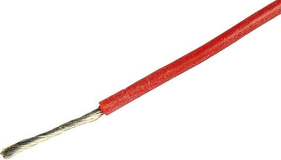 Herth+buss kabel electric cable silicone 0.5 mm red 5mtr.