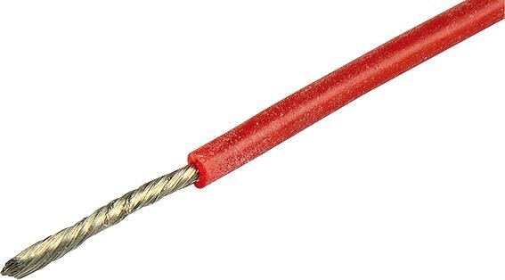 Herth+buss kabel electric cable silicone 0.75 mm red 5mtr.