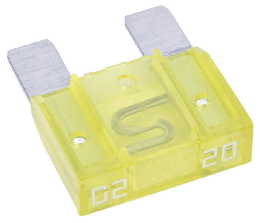Dresselhaus maxi zekering bananenstekker platte zekering maxi 20a 1 stuk geel