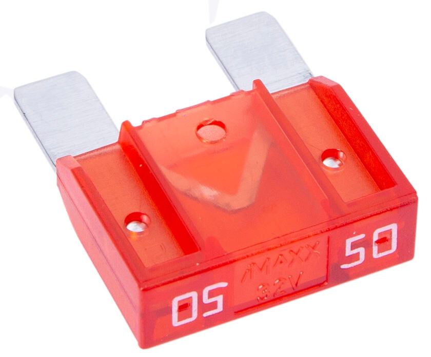 Dresselhaus maxi zekering bananenstekker flat fuse maxi 50a 1 piece red