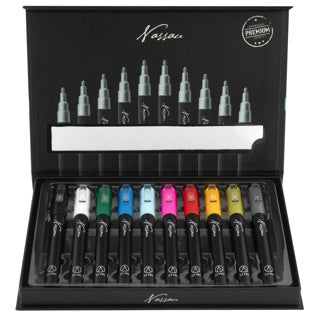 Stiften acrylic markers 10 stuks 25x15x2 cm