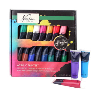Nassau verf set 18 kleuren 36 ml nassau