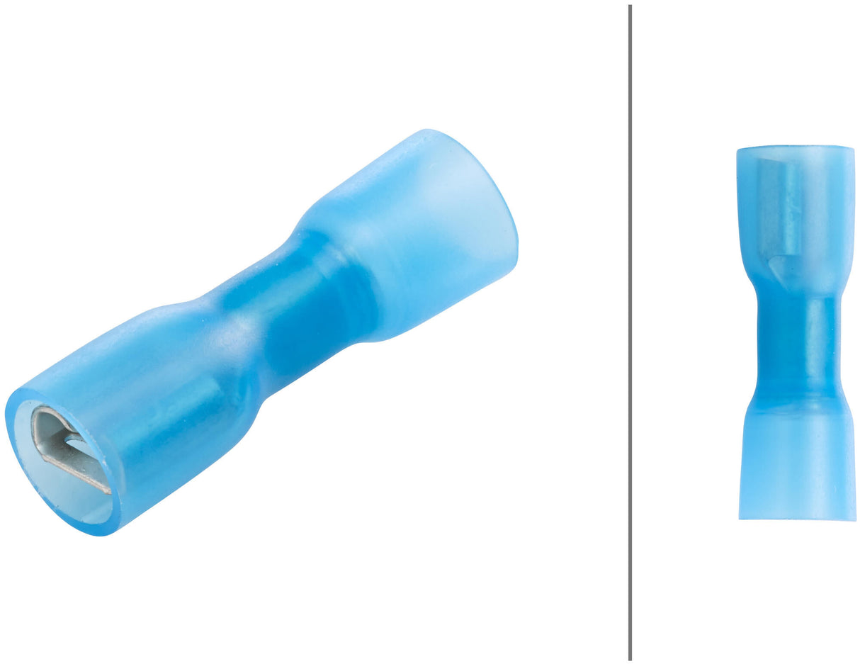 Hella krimpverbinder flat plug.iso 1.5-2.5 blue 6.3x0.8 25pcs