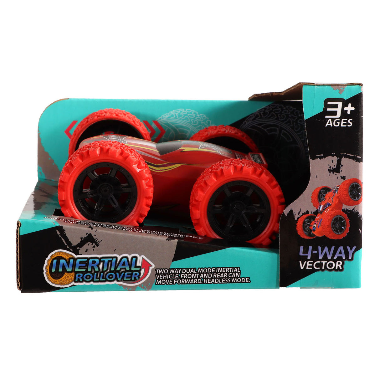 Jono toys omkeerbare stuntauto met frictie, 12cm