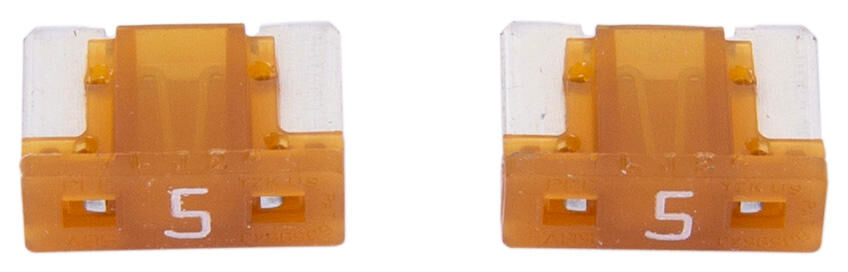 Dresselhaus mini zekering bananenstekker mini-fuse 5a 2 pcs. low profile light brown