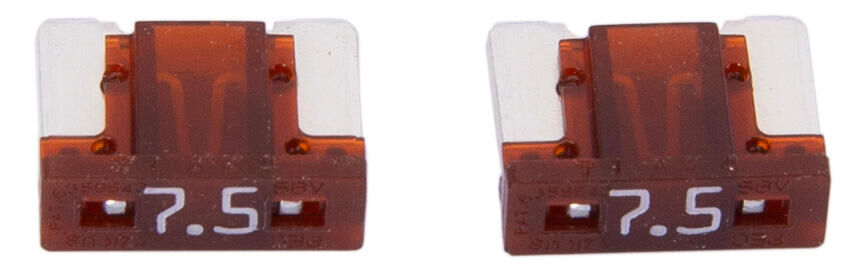 Dresselhaus mini zekering bananenstekker mini-fuse 7.5a 2 pcs. low profile brown