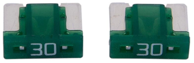 Dresselhaus mini zekering bananenstekker mini-fuse 30a 2 pcs. low profile light green