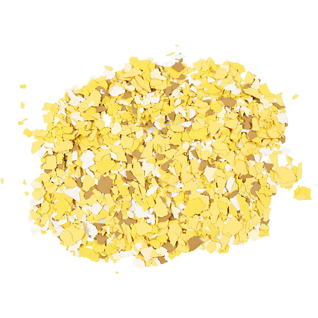 Terrazzo vlokken, geel, 90 gr 1 doosje