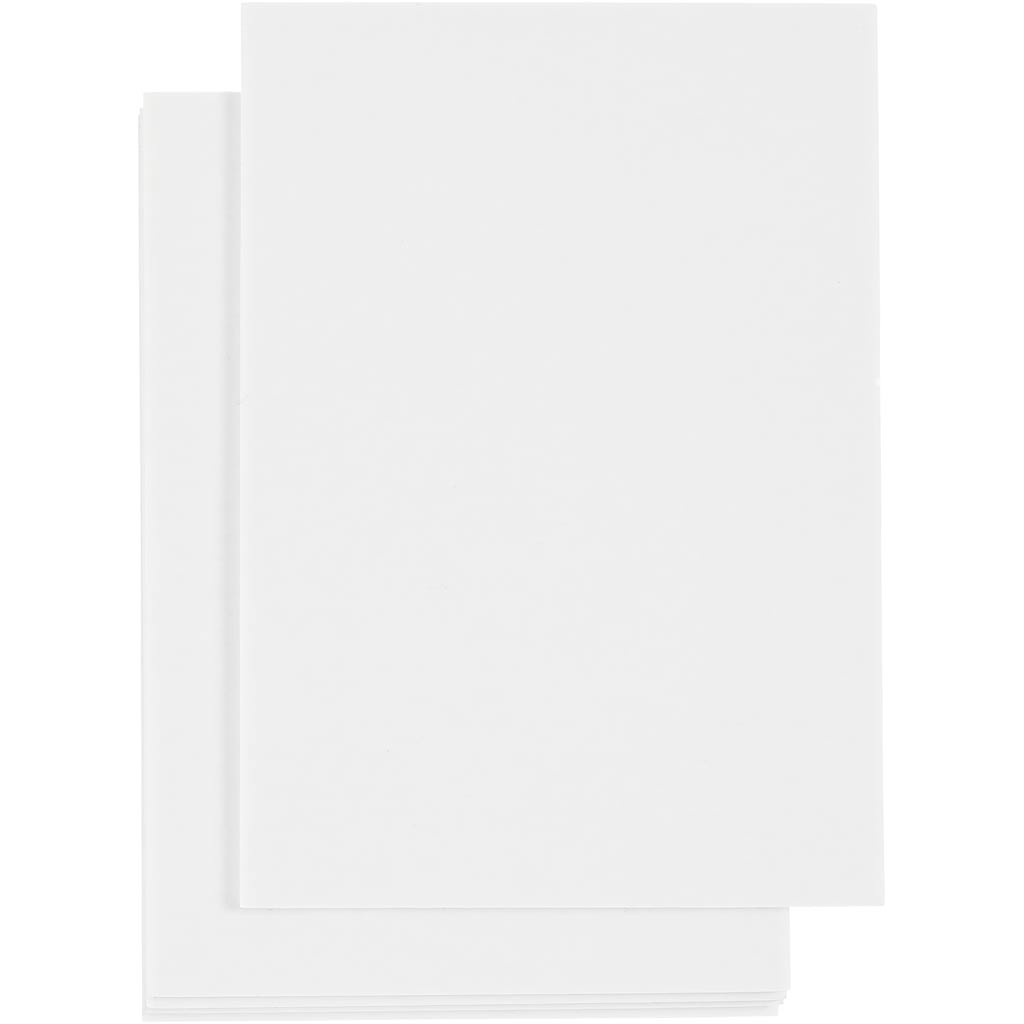 3d foam pads, a6, vel 105x148 mm, dikte 2 mm, wit, 5 vel 1 doos