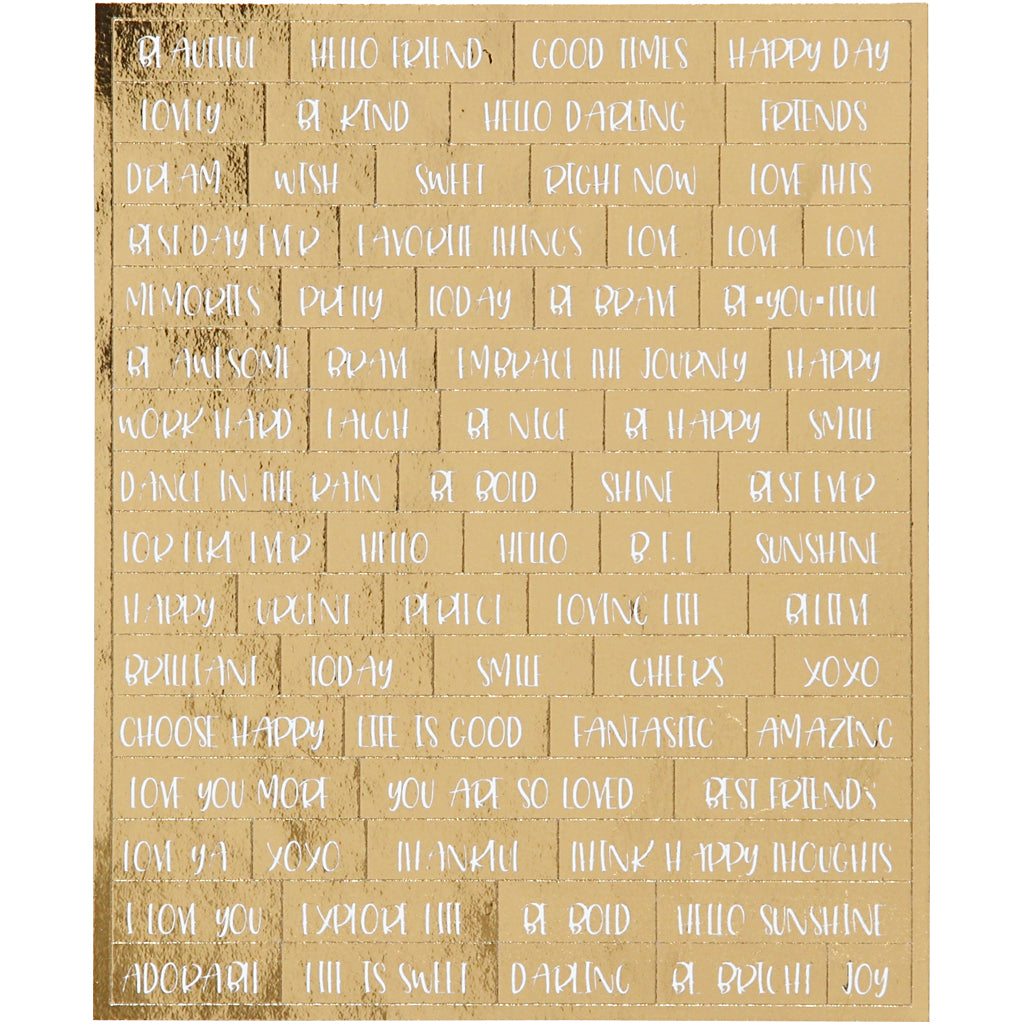 Creativ bedrijfsstickers, vel 10x11,5 cm, goud, 4 stuk 1 doos