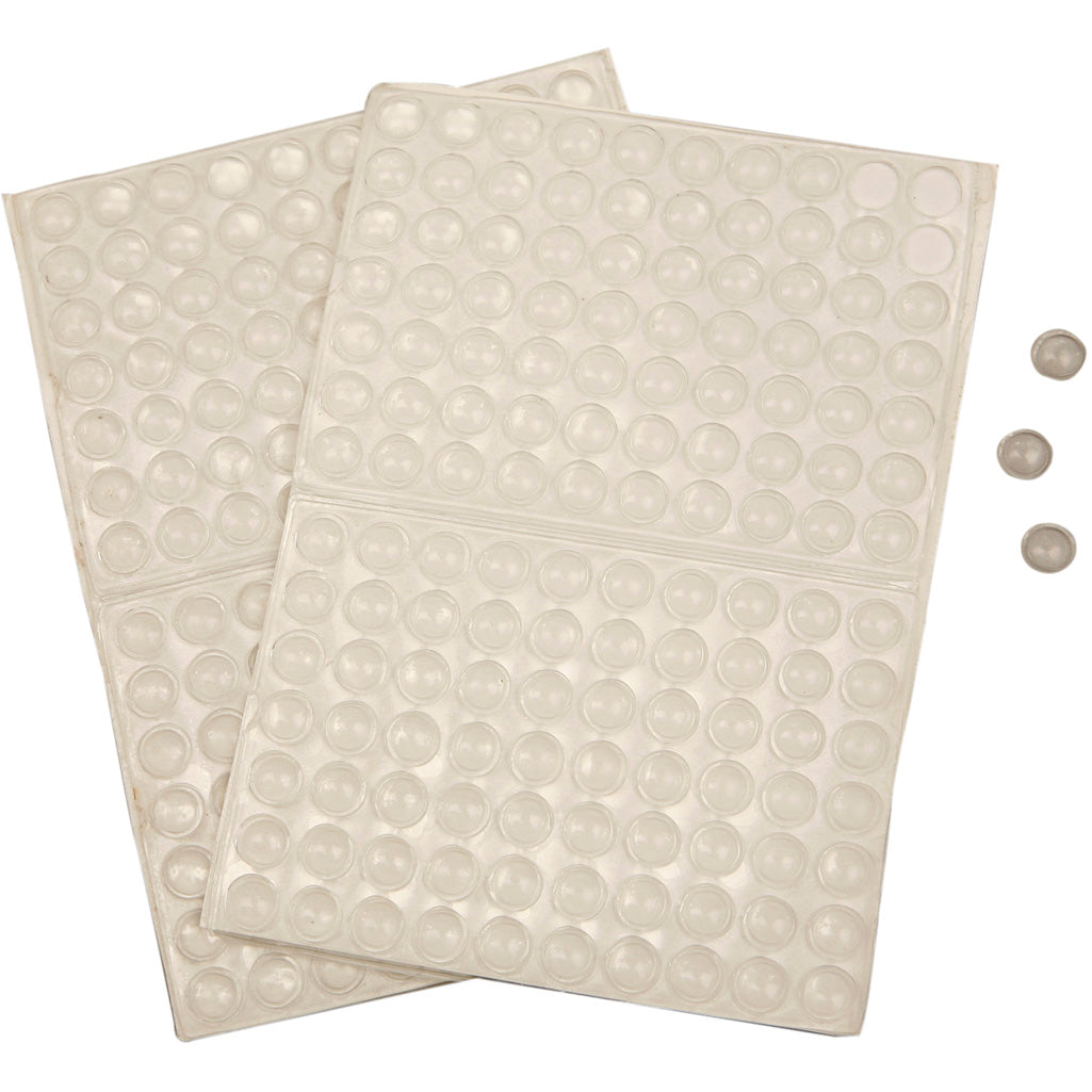 Sillicone dots, h: 1,5 mm, d 8 mm, 3x100 stuk 1 doos