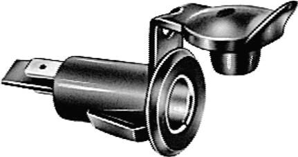 Hella contactdoos built-in socket outlet 2- m. 2 flat plug connectors