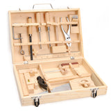 Houten gereedschapskist, 16dlg.