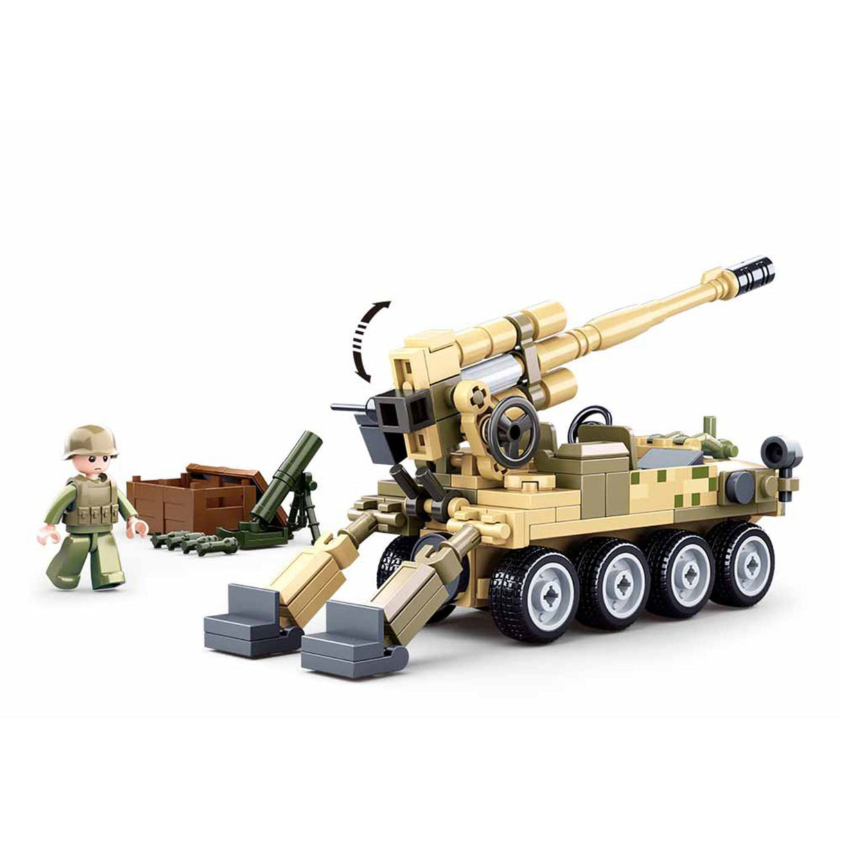 Sluban 8x8 mobiel kanon
